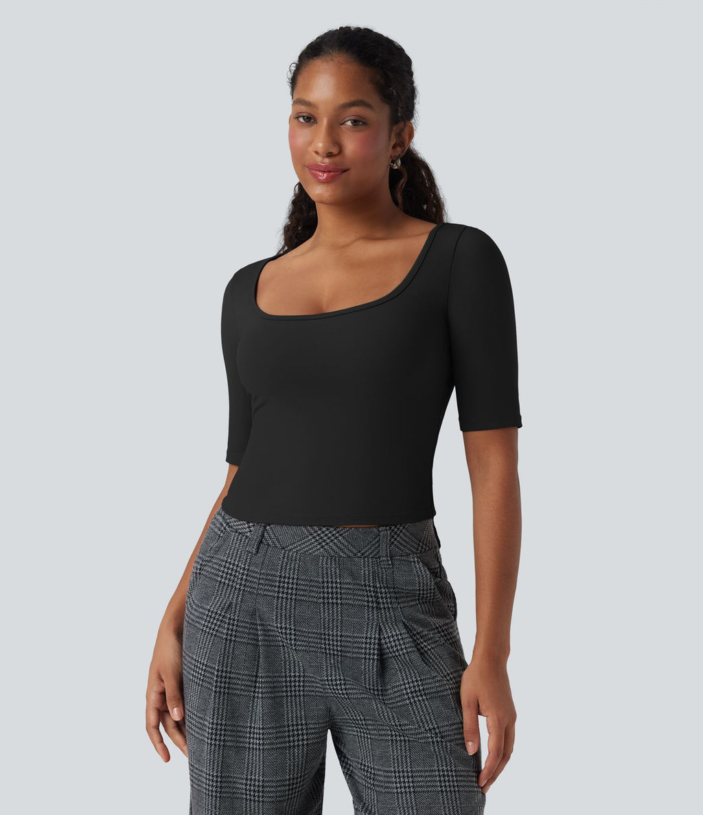 T-shirt de travail SoftlyZero™ Airy encolure arrondie manches courtes effet frais InstantCool