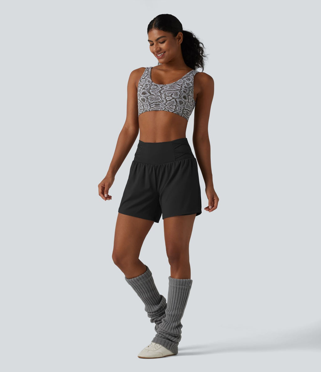 Short de yoga SoftlyZero™ Airy taille très haute 2-en-1 effet frais InstantCool 12,5 cm avec poches