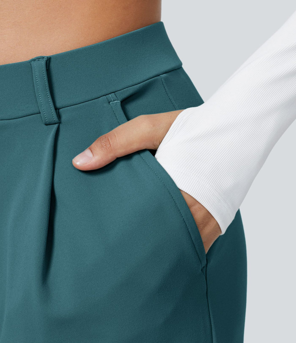 Pantalon tailleur Halara Flex™ DayStretch coupe droite taille haute avec poches