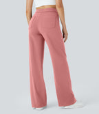Pantalon taille haute coupe droite DayStretch avec poches