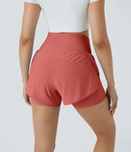 Breezeful™ Short 8,8cm Yoga Séchage Rapide 2 en 1 Taille Super Haute Ourlet Courbé Poches Latérales