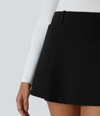 Jupe micro mini 2-en-1 taille haute avec poches