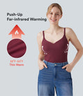 Caraco casual chaud push-up avec bonnets moulés et bretelles ajustables - Bonnet A/B