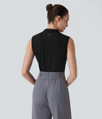 Blouse de travail Softlyzero™ Airy col V zippée sans manches Cool Touch - UPF50+