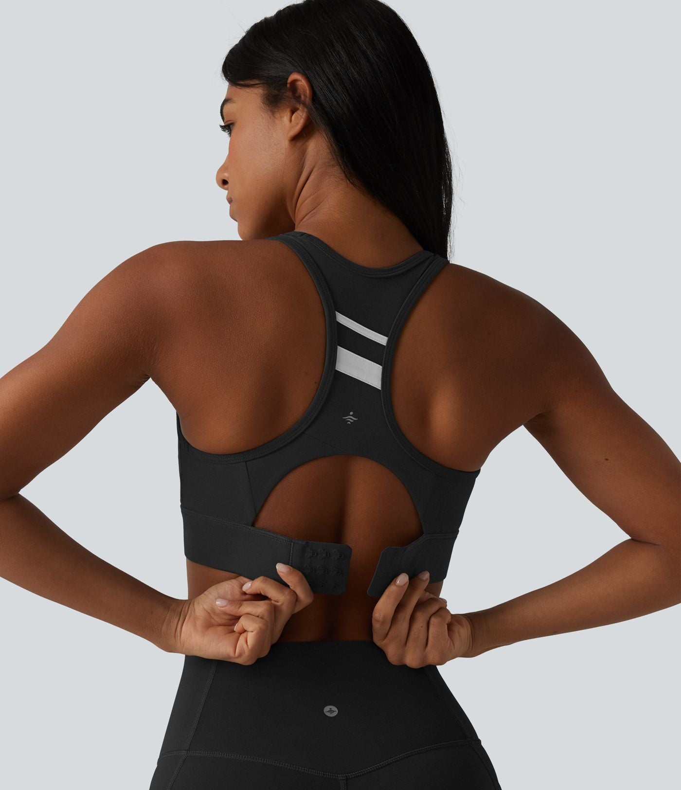 Soutien-gorge de sport Halara UltraSculpt™ à maintien moyen et soutien-gorge intégré dos nageur color block