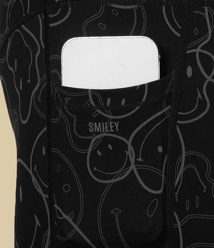 Legging de training bootcut Halara X Smiley® Halara UltraSculpt™ taille haute push-up froncé ventre plat avec poches