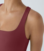 Débardeur yoga court SoftlyZero™ Airy col carré dos nu bretelles croisées effet frais InstantCool, bonnets A-C, protection solaire UPF50+