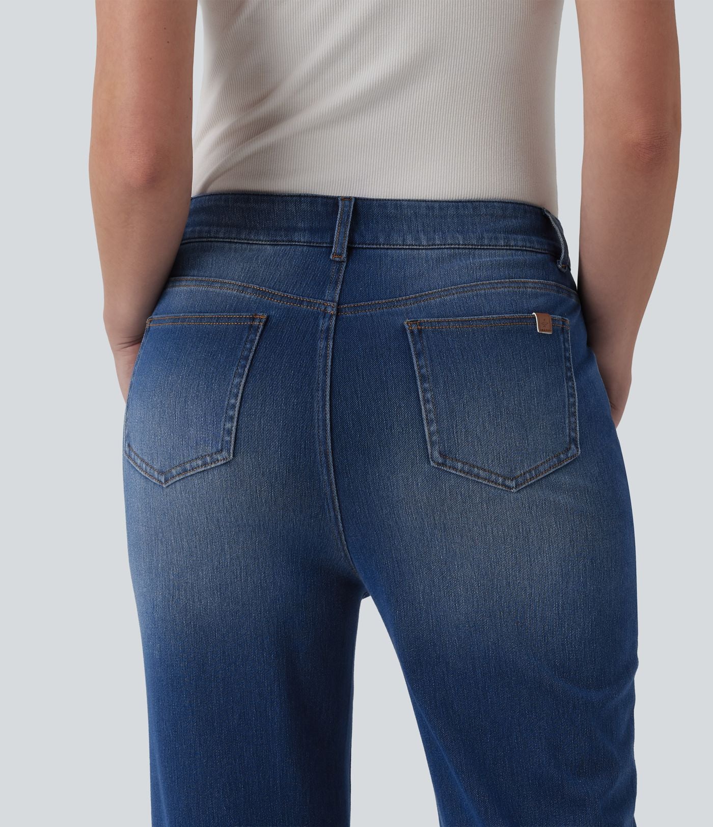 Halara Flex™ Jean droit taille haute avec poches