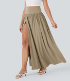 Jupe maxi fluide 2-en-1 gainante taille haute à séchage rapide Breezeful™