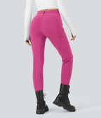 Pantalon cargo ajusté uni taille haute DayStretch avec poches zippées