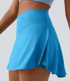 Jupe de tennis mini 2-en-1 quotidienne SoftlyZero™ Airy avec croisement, poche latérale et effet frais InstantCool, Lucid, protection solaire UPF50+