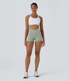 Softlyzero™ Short 7,5cm Biker Taille Haute Croisé Uni