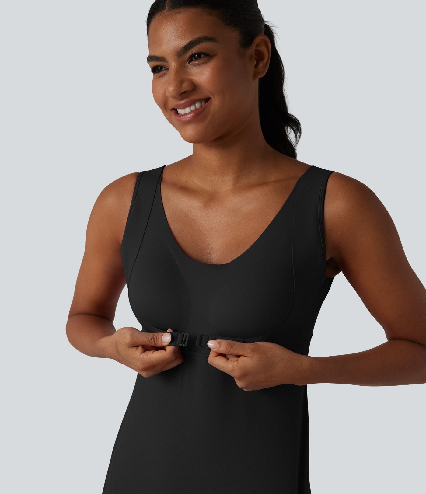 Robe de tennis courte 2-en-1 Halara UltraSculpt™ effet push-up bonnets E-G avec poches – Édition Easy Peasy