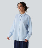 Chemise tailleur oversize manches longues à rayures