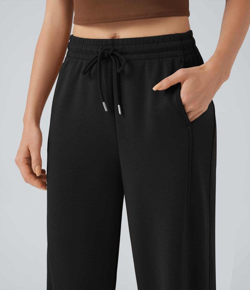 Pantalon décontracté SpacerTek™ droit, taille mi-haute avec cordon de serrage et poches