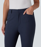 Pantalon de Golf Capri Taille Moyenne avec Poches Multiples, Coupe Fuselée, Séchage Rapide - Avec Poche pour Tees - Protection UPF40+