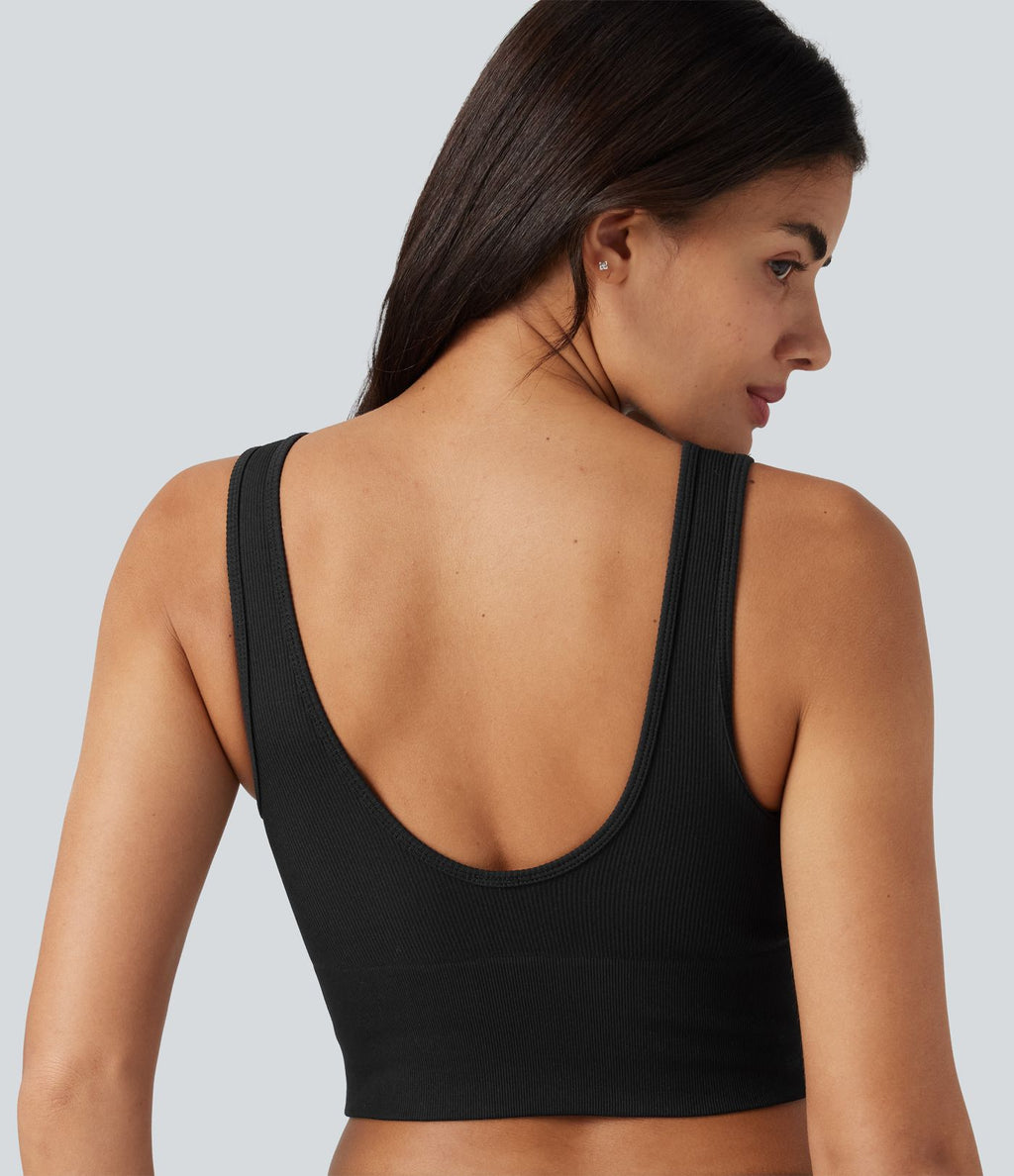 OneForm Débardeur casual sans couture col rond échancré dos en U avec soutien-gorge intégré