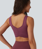 OneForm Brassière de sport de yoga sans coutures maintien léger avec découpes et soutien-gorge intégré réversible