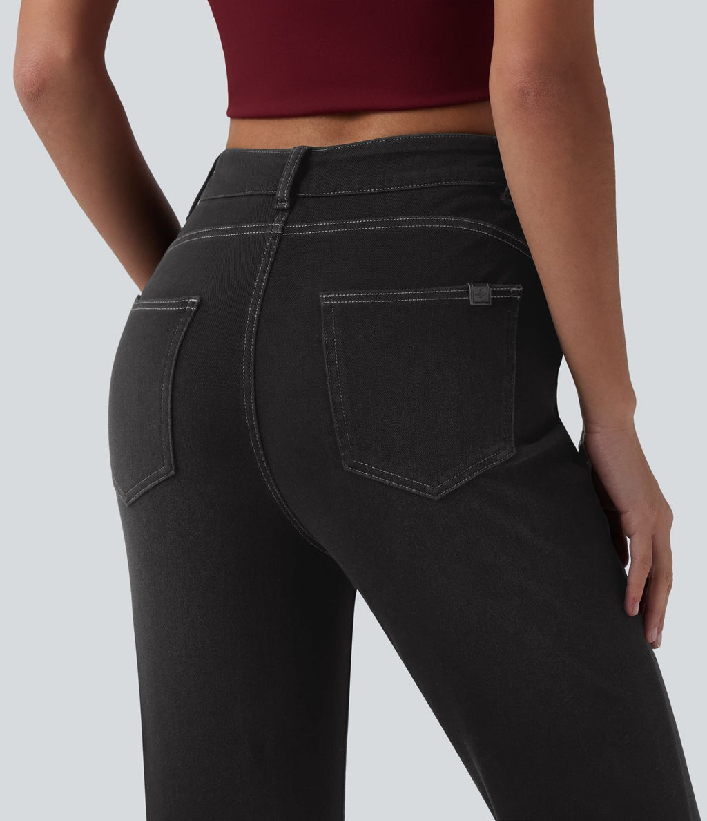 Jean Halara Flex™ taille haute croisé gainant bootcut décontracté avec poches