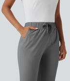Pantalon golf fuselé taille haute cordon poches séchage rapide - Poche tee de golf