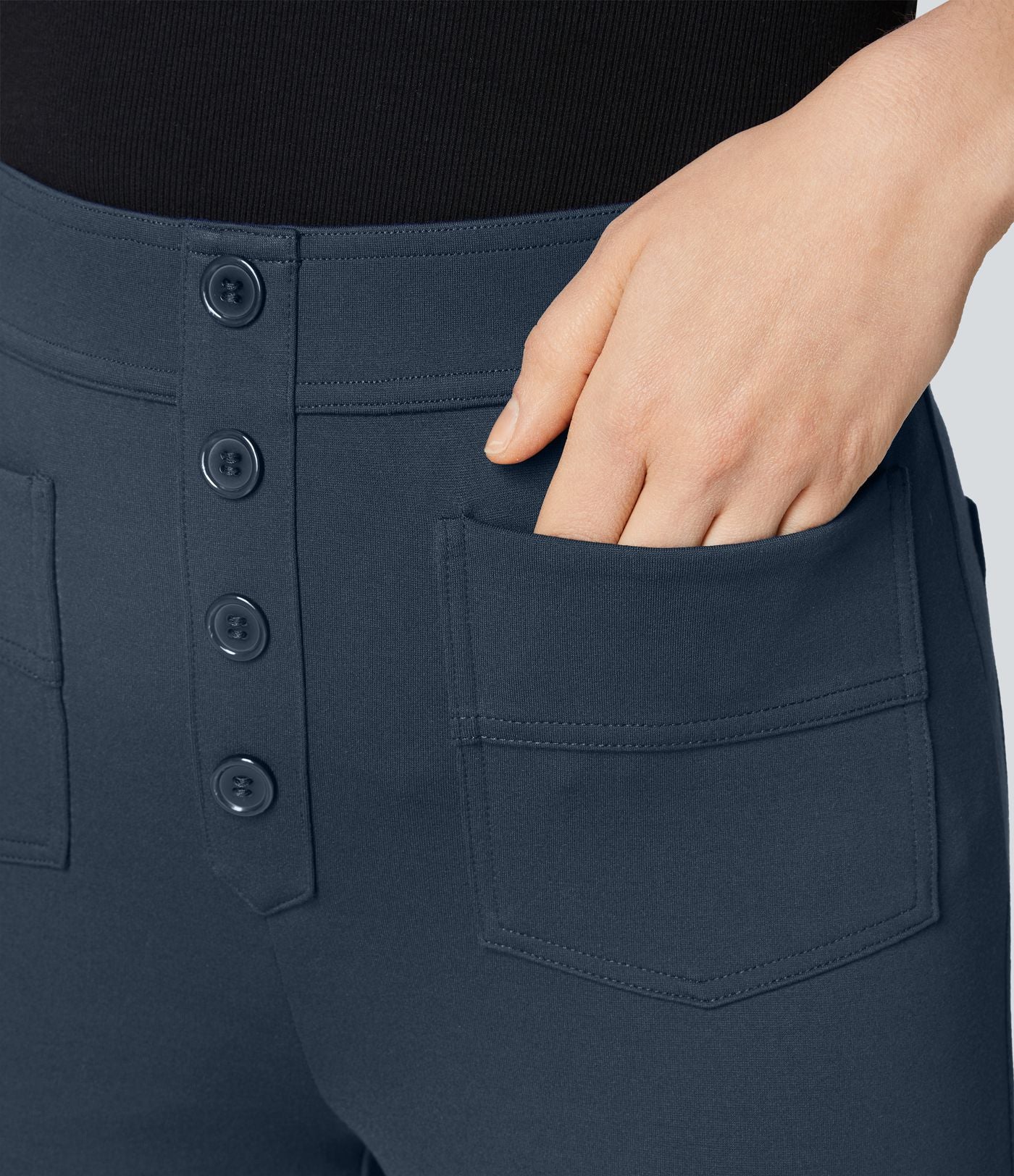 Pantalon de travail longueur cheville taille haute Halara Flex™ avec poches