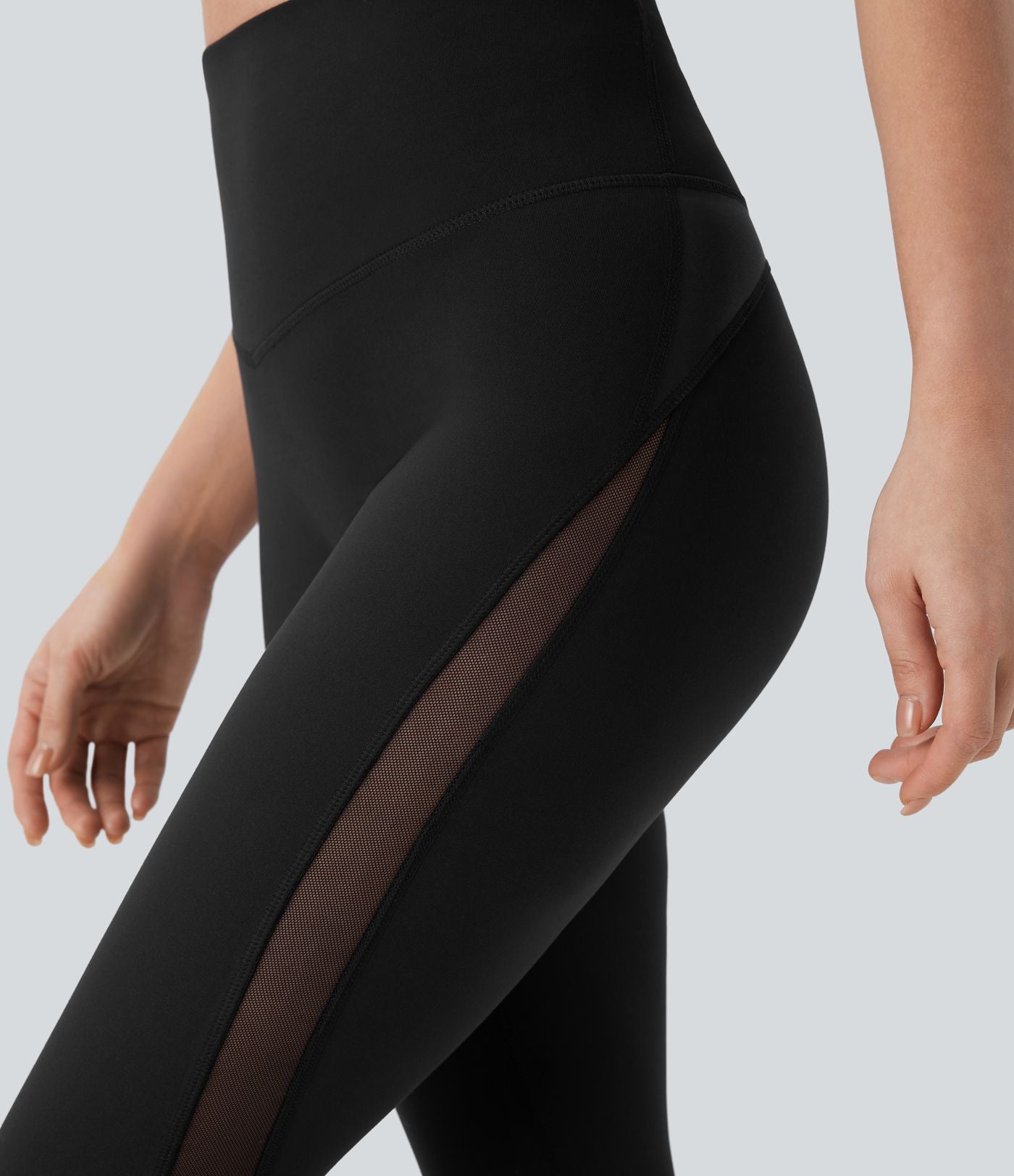 Legging 7/8 d'entraînement gainant taille haute avec mesh contrastant et zip arrière DayStretch avec poches