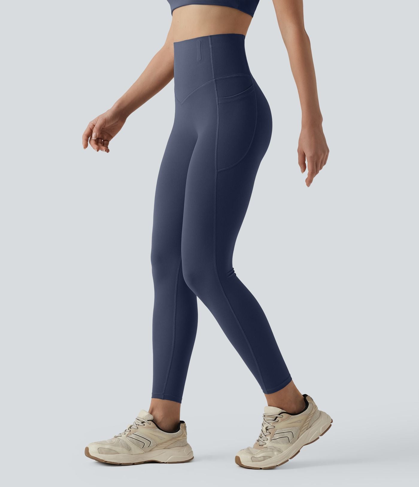 Legging 7/8 de yoga taille haute gainant sculptant anti-roulottage Halara UltraSculpt™ avec poches