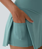 Jupe de tennis mini 2-en-1 quotidienne SoftlyZero™ Airy avec croisement, poche latérale et effet frais InstantCool, Lucid, protection solaire UPF50+