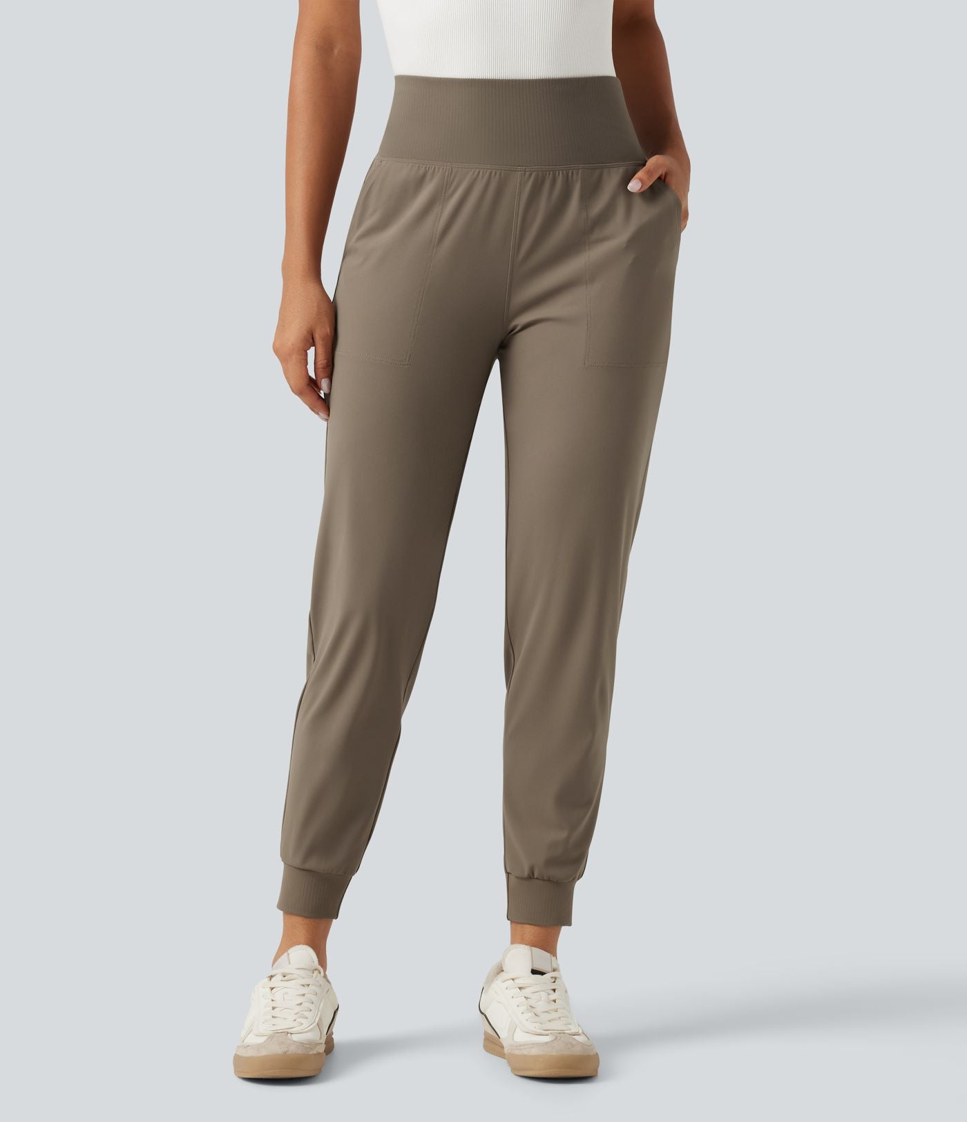 Jogging fuselé Halara UltraSculpt™ taille haute esprit bureau avec poches
