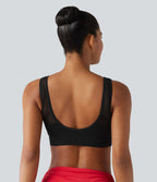 Brassière de sport OneForm Seamless Flow sans couture à col V, maintien léger, pour le yoga
