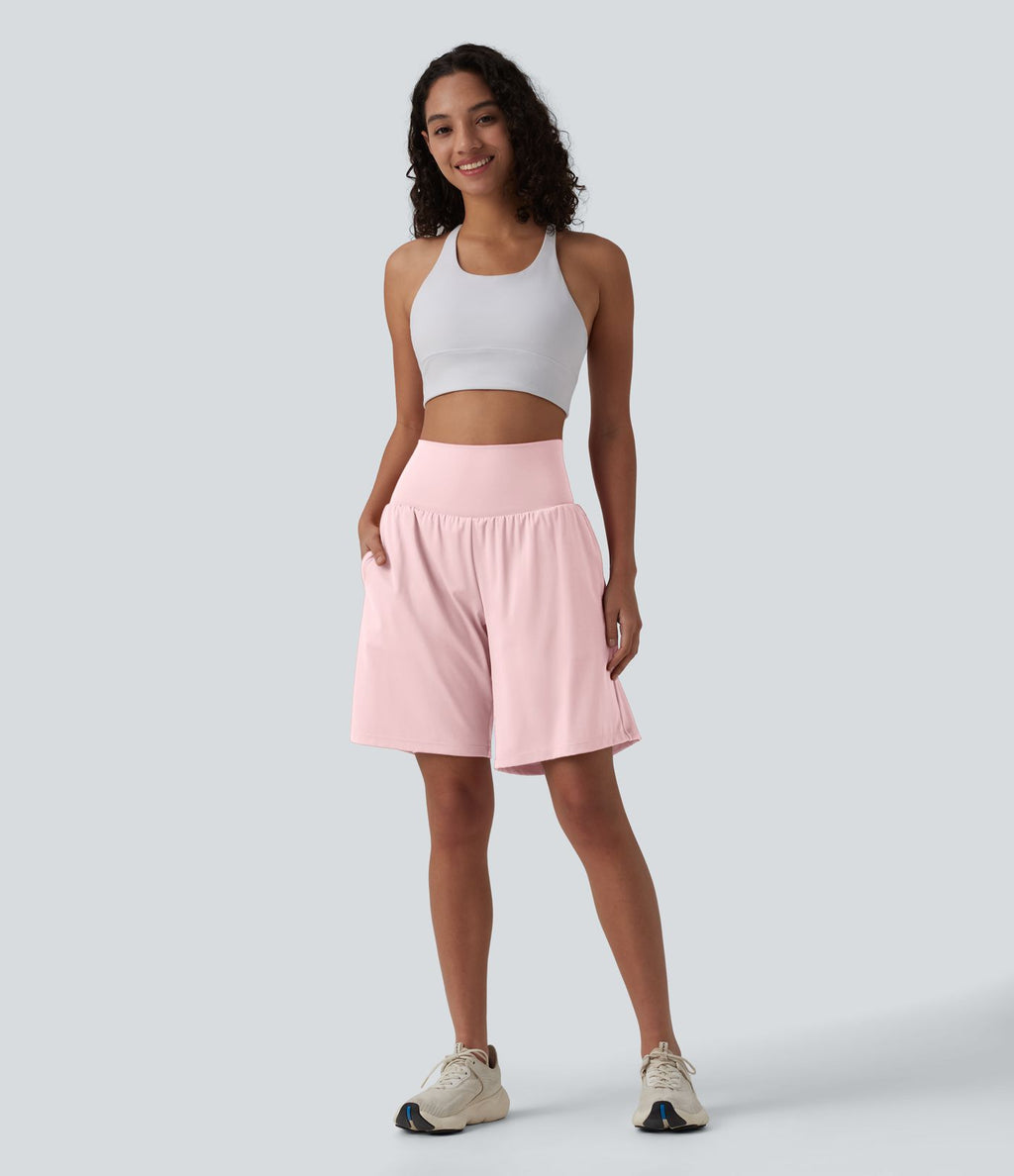 Short de yoga 2-en-1 SoftlyZero™ Airy taille très haute effet frais InstantCool 22,8 cm avec poches