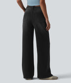 Jean large décontracté Halara Flex™ asymétrique taille mi-haute avec poches