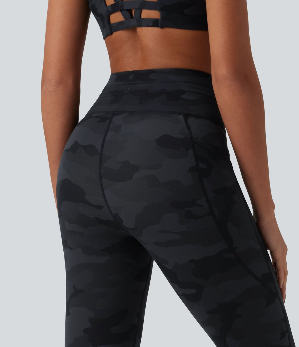 Legging yoga Halara UltraSculpt™ imprimé camouflage taille haute avec cordon de serrage et poches