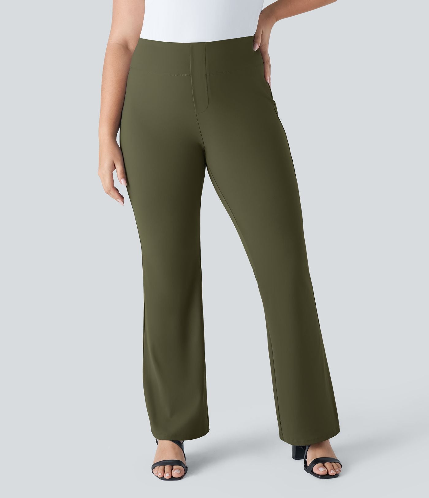 Pantalon tailleur taille haute grande taille Halara Flex™ avec poches