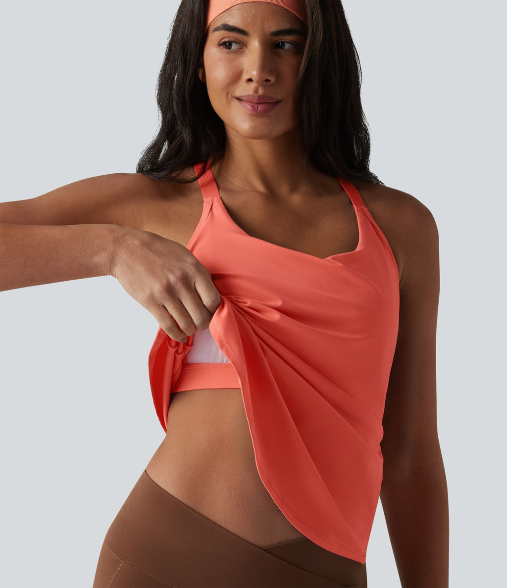 Halara UltraSculpt™ Débardeur d'entraînement dos nu croisé avec boucle ajustable et soutien-gorge intégré