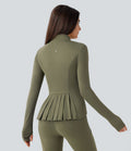 Veste d'équitation ajustée Softlyzero™ avec col montant, passe-pouces, poches, plis et fermeture éclair - Protection UPF50+