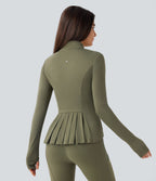 Veste d'équitation ajustée Softlyzero™ avec col montant, passe-pouces, poches, plis et fermeture éclair - Protection UPF50+