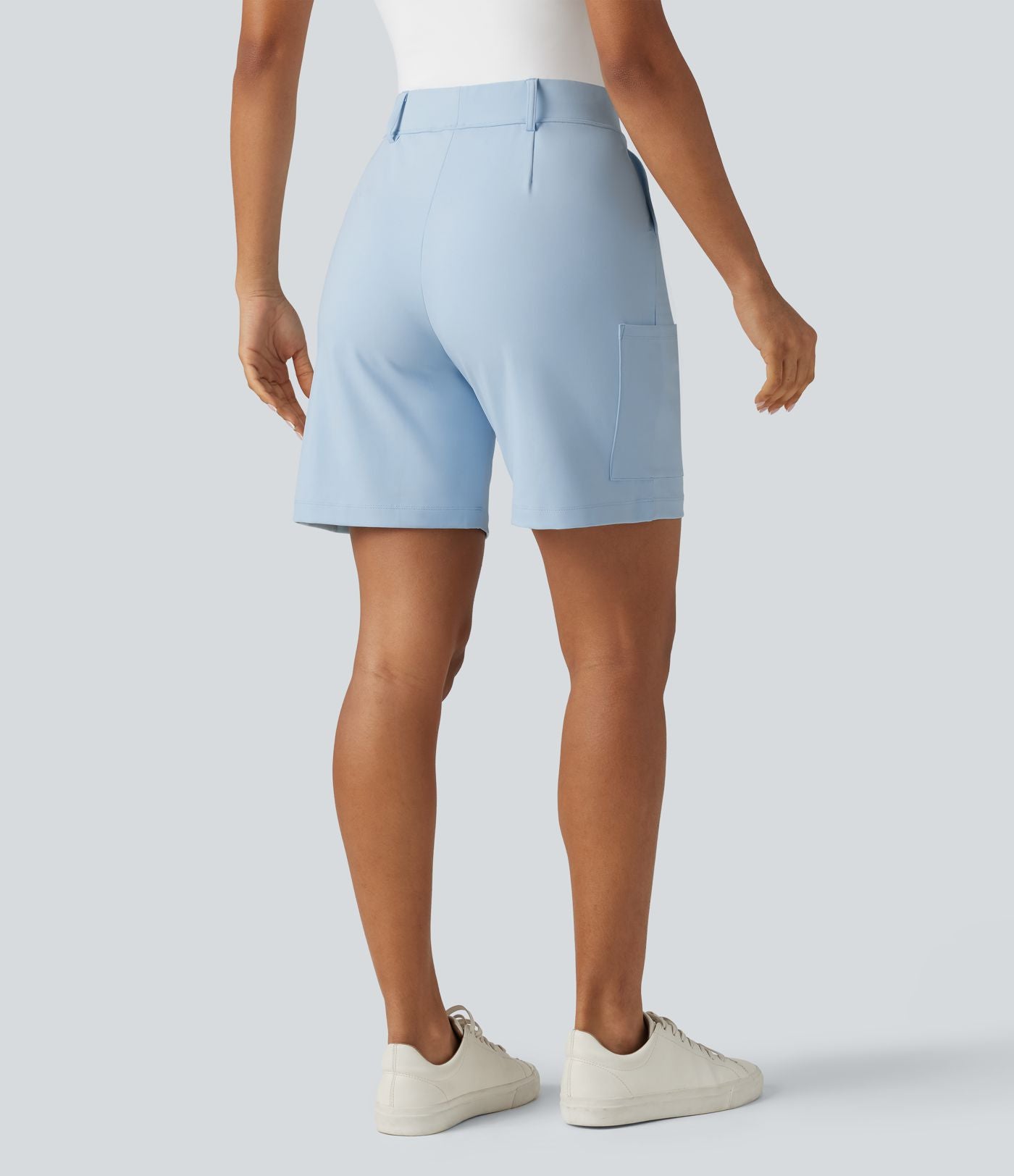 Short tailleur cargo ample à taille haute plissé DayStretch avec poches