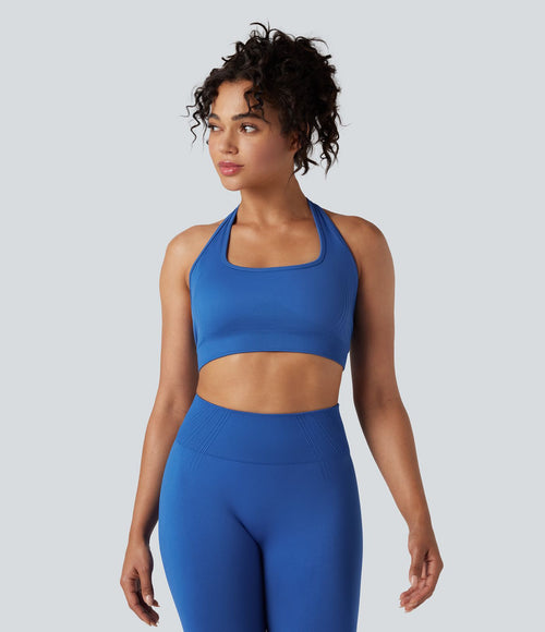 Brassière de sport yoga maintien léger col américain sans couture OneForm Seamless Flow