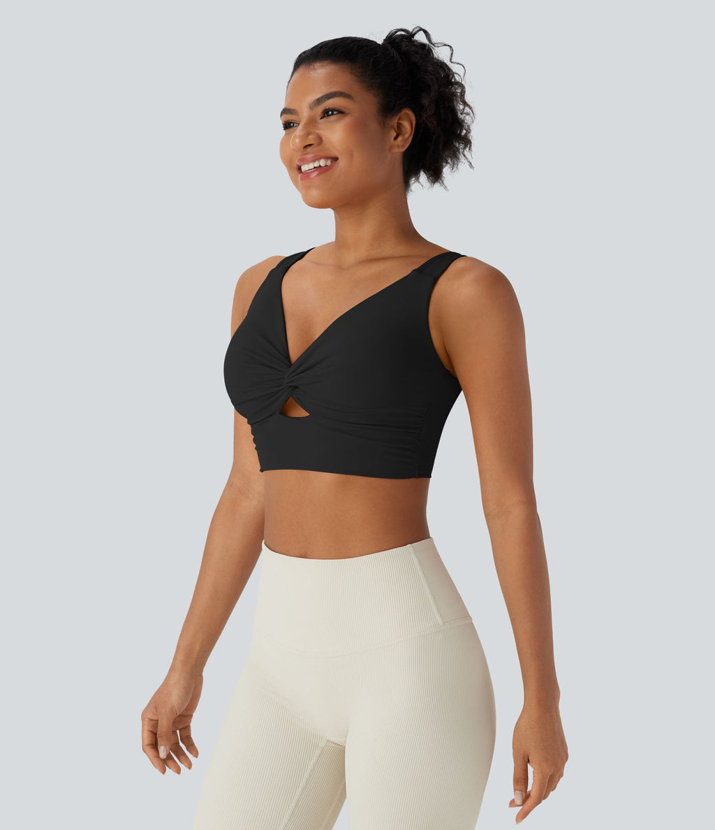 Brassière yoga SoftlyZero™ Airy maintien léger découpes effet frais InstantCool, bonnets E-G
