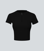 Haut de sport golf SoftlyZero™ Airy à manches courtes à demi-zip et effet frais InstantCool