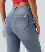 Halara Flex™ Jean slim casual capri taille haute avec fentes et poches