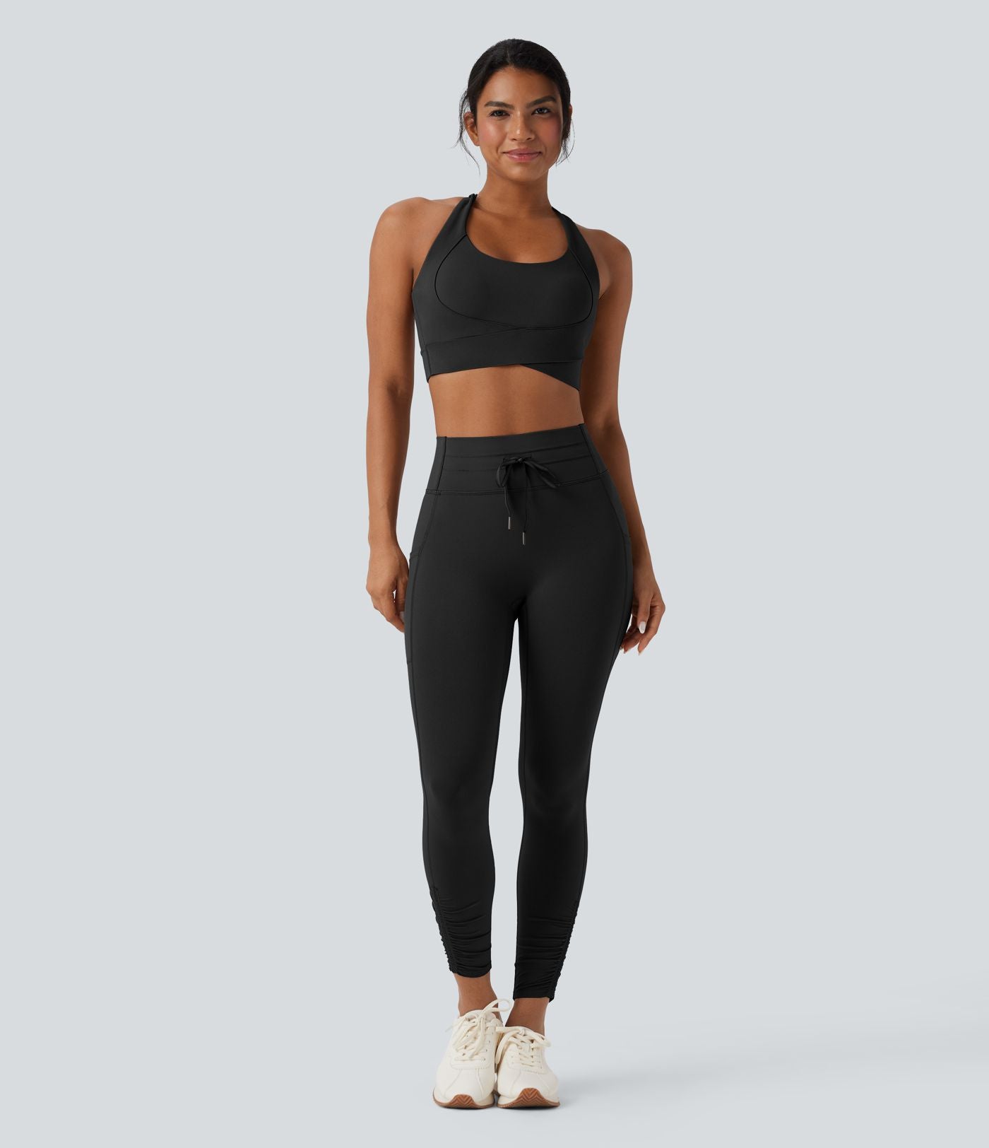 Legging de yoga gainant taille haute avec cordon de serrage et poches Halara UltraSculpt™