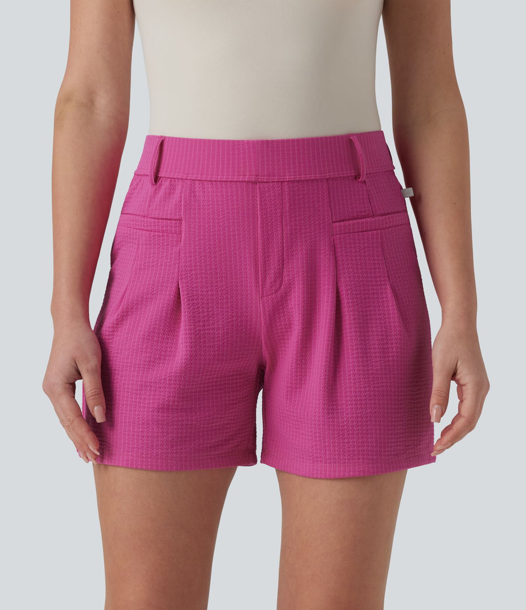 Short de golf taille haute à séchage rapide avec poches – UPF 40+