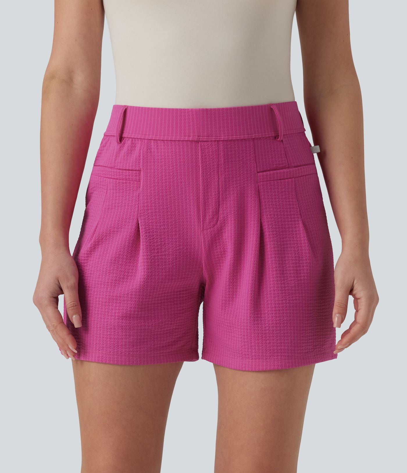 Short de golf taille haute à séchage rapide avec poches – UPF 40+