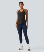 Débardeur running Halara UltraSculpt™ col rond dos croisé bonnets E-G
