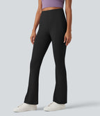 Pantalon décontracté bootcut ventre plat taille haute avec poche