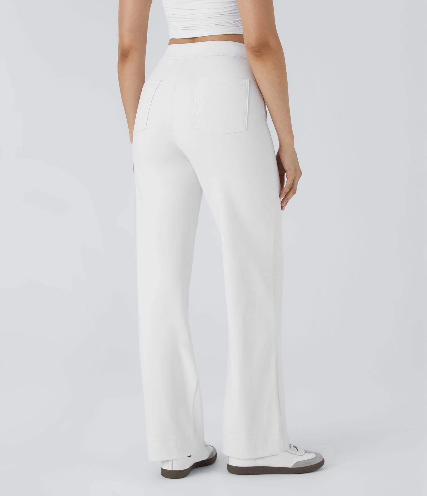 Pantalon taille haute coupe droite DayStretch avec poches