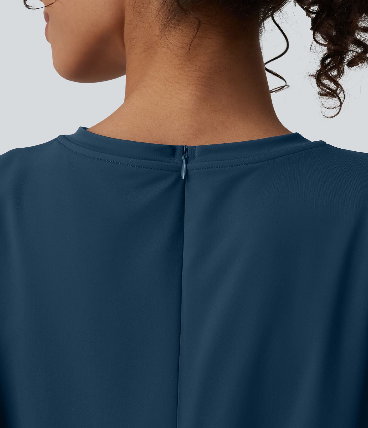 Combishort décontracté col rond sans manches effet frais InstantCool avec nœud frontal et poches, accès facile Easy Peasy, protection solaire UPF50+