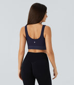 Brassière de sport SpeedWave™ à séchage rapide, maintien moyen, col en U, dos nu et motif rayé